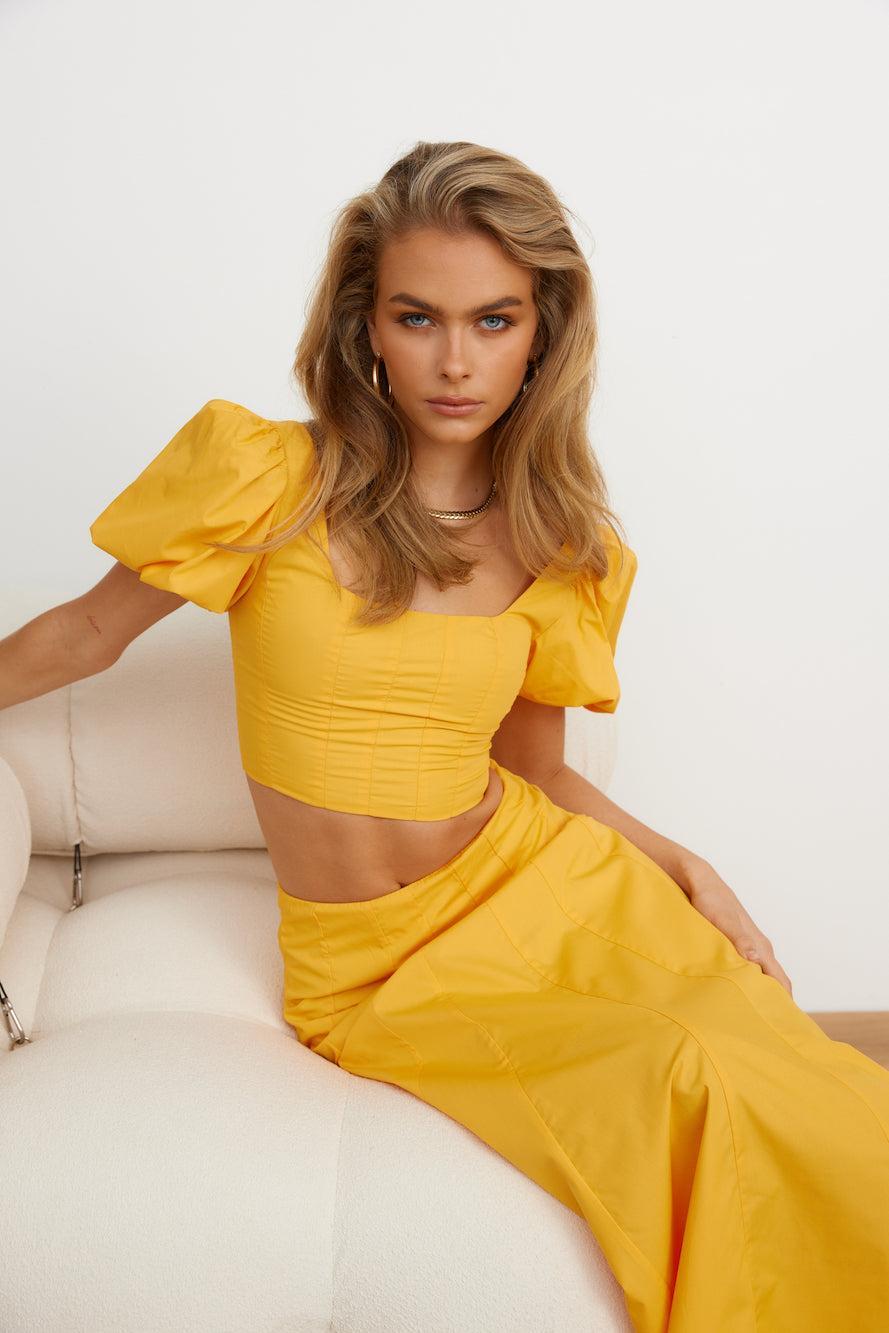 Orchard Field Maxi Skirt Yellow Product Image