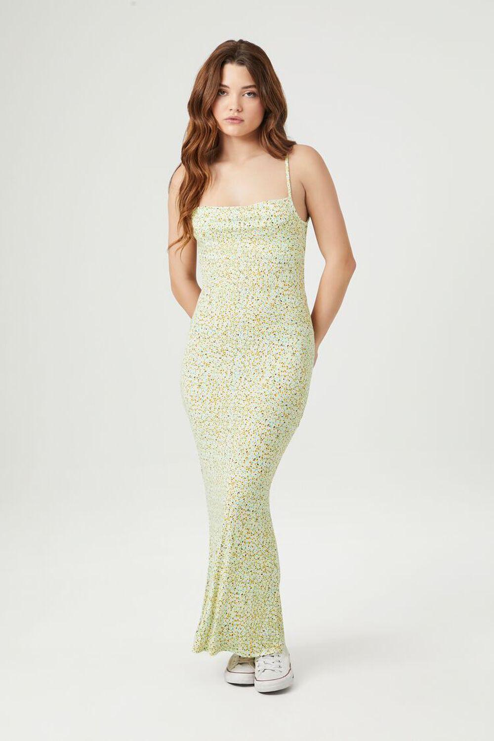 Speckled Print Open-Back Maxi Dress | Forever 21 Product Image