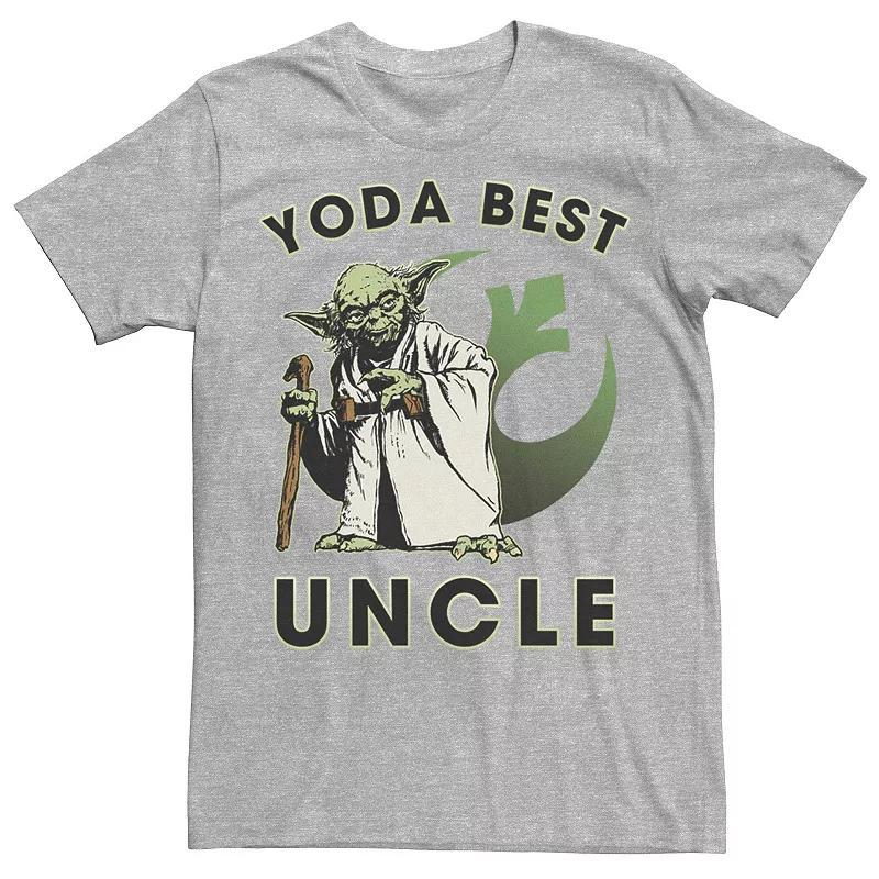 Mens Star Wars Yoda Best Uncle Rebel Logo Tee Red Grey Product Image