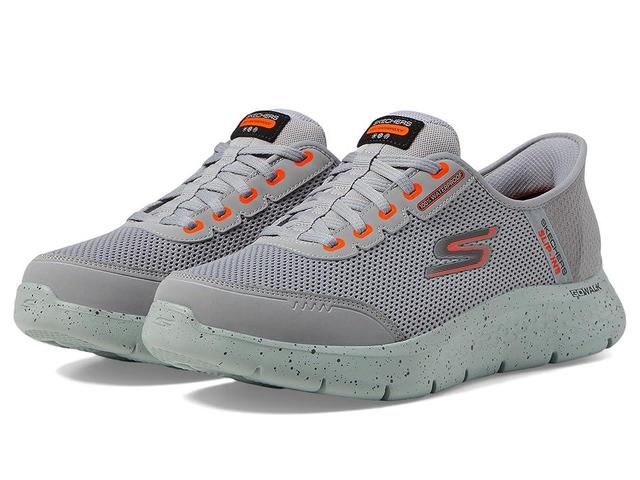 SKECHERS Performance Hands Free Slip-Ins Go Walk Flex - 100% Waterproof (Grey) Men's Walking Shoes Product Image