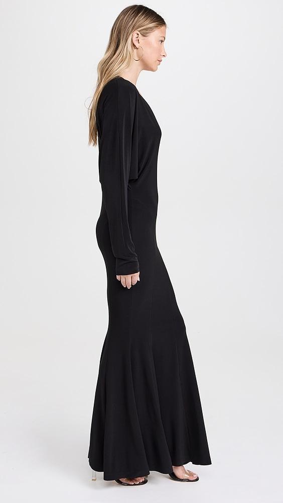 Norma Kamali Dolman V Neck Fishtail Gown | Shopbop Product Image