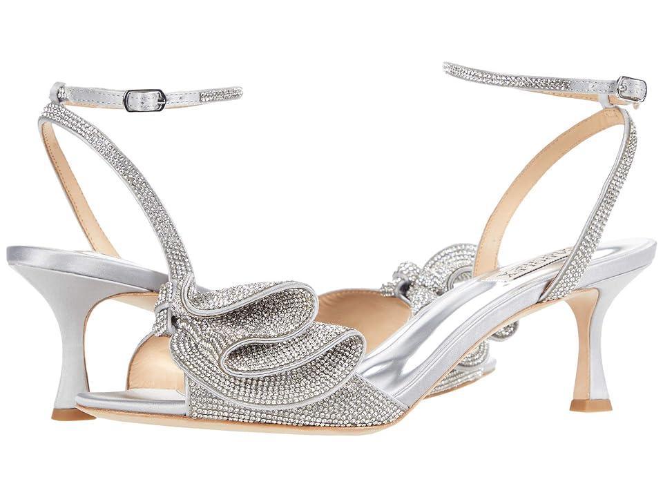 Badgley Mischka Remi Crystal Embellished Ruffle Bow Dress Sandals Product Image