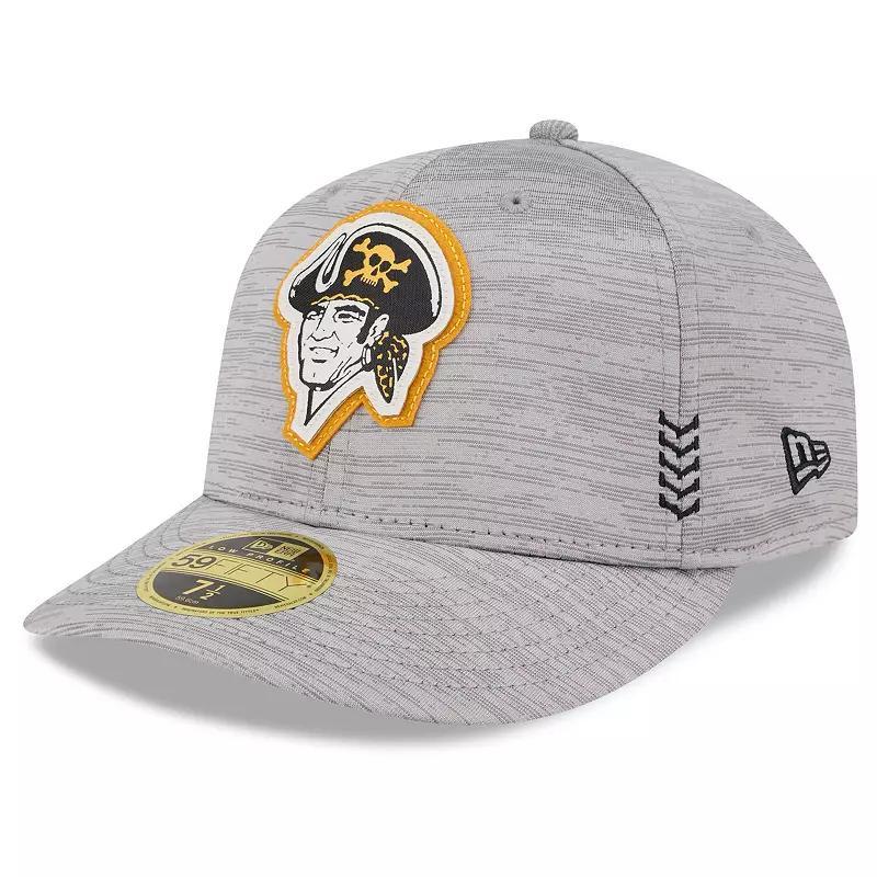 Mens New Era  Gray Pittsburgh Pirates 2024 Clubhouse Low Profile 59FIFTY Fitted Hat Product Image