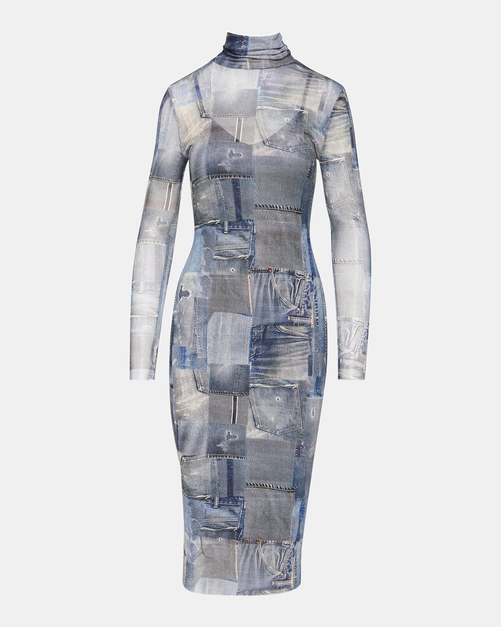 VIVIENNE DRESS DENIM MULTI Female Product Image