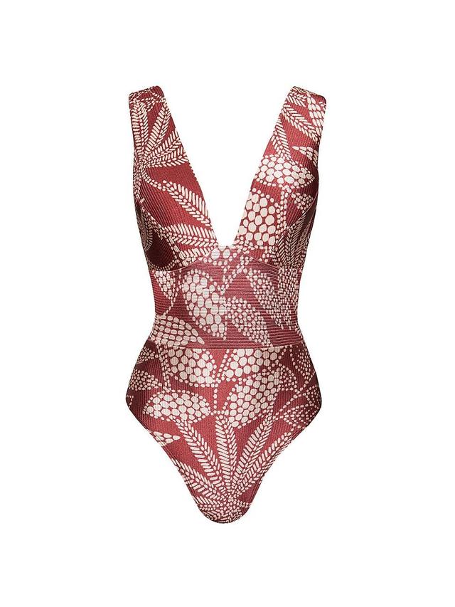 Womens Romy Lace-Up One-Piece Swimsuit Product Image