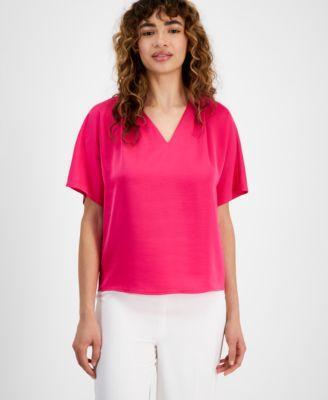 Women's V-Neck Dolman-Sleeve Top, Created for Macy's Product Image