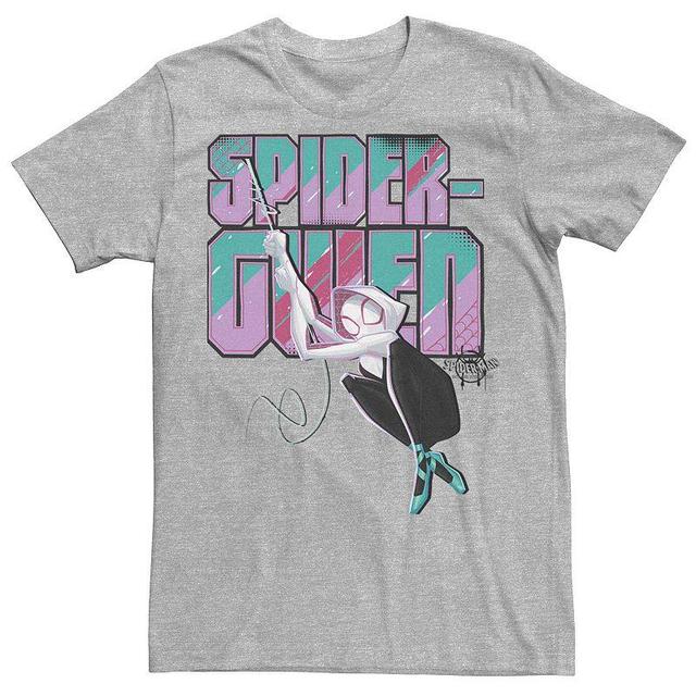 Mens Marvel Spider-Man Into The Spiderverse Gwen Swing Poster Tee Athletic Grey Product Image