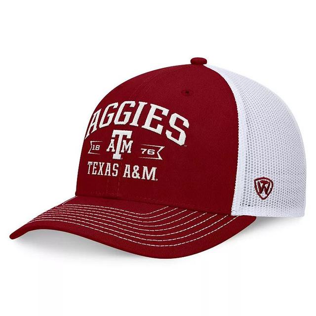 Mens Top of the World Maroon Texas A&M Aggies Carson Trucker Adjustable Hat Product Image