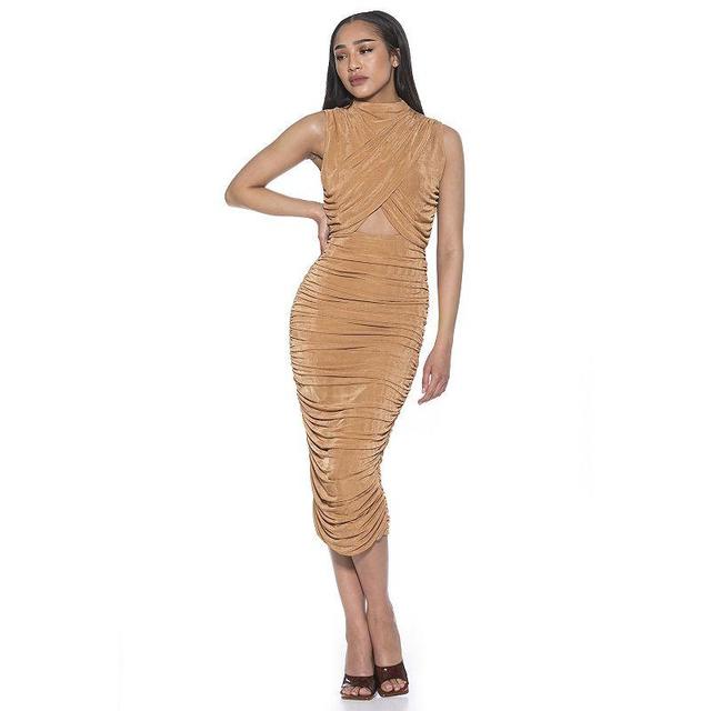 Womens ALEXIA ADMOR Sadee Draped Mockneck Sheath Dress Product Image