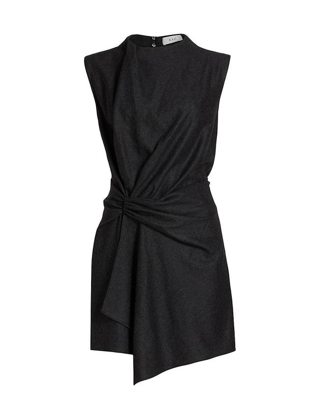 Womens Dion Draped Wool-Blend Minidress Product Image