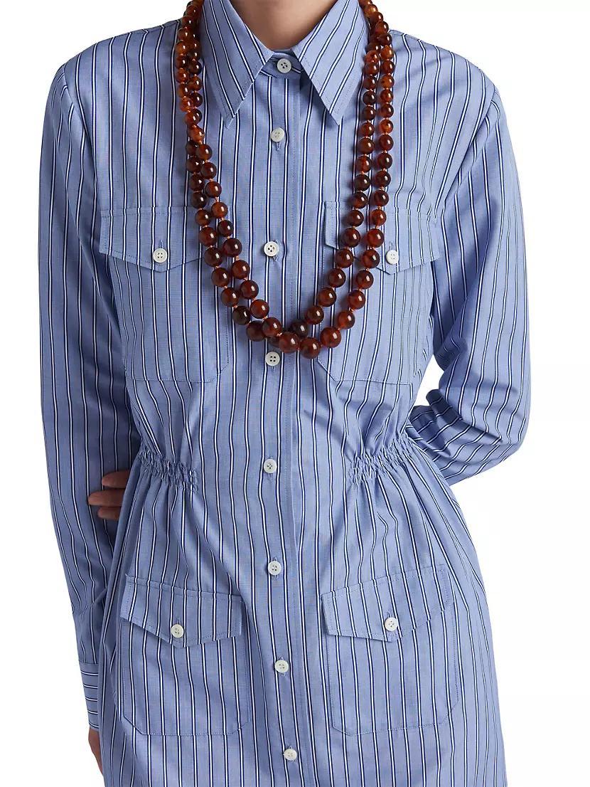 Striped Chambray Dress Product Image