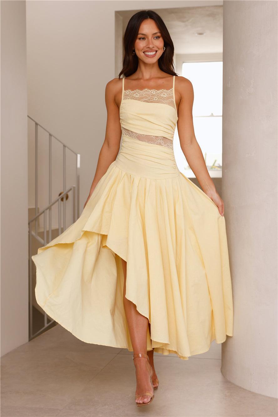 Enchanted Flora Maxi Dress Yellow Product Image