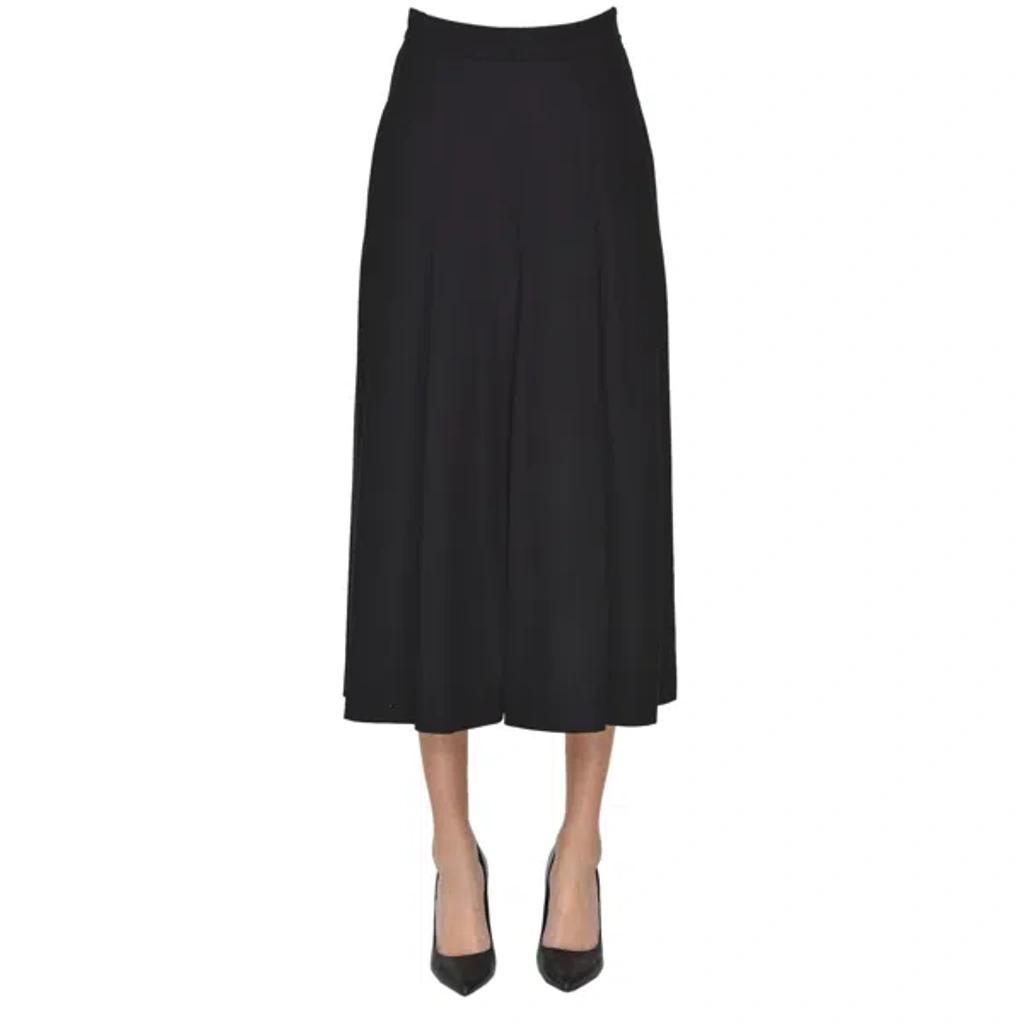 MAX MARA Bronzo Wool Skirt Pants Women In Black Product Image