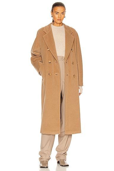 Max Mara Madame Double Breasted Wool & Cashmere Belted Coat Product Image