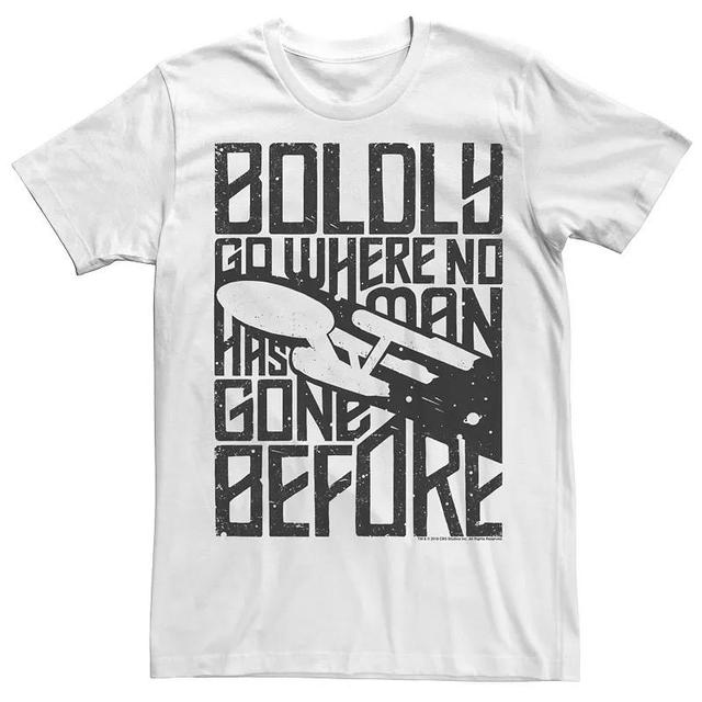 Mens Star Trek Boldly Go Quote Tee Product Image