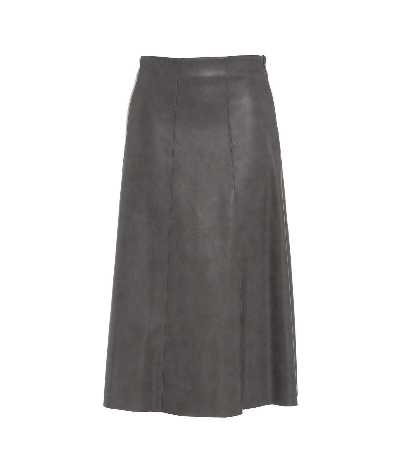 Faux midi leather skirt Product Image