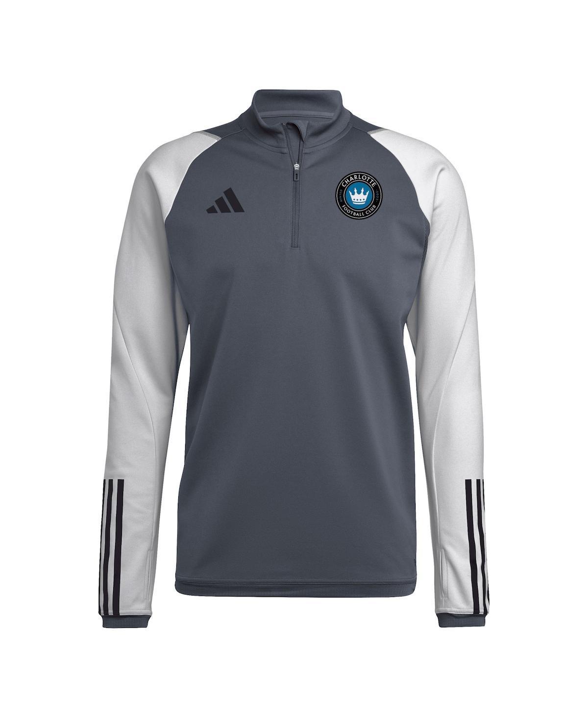 Mens adidas Gray Charlotte Fc 2024 On-Field Aeroready Quarter-Zip Training Top - Gray Product Image