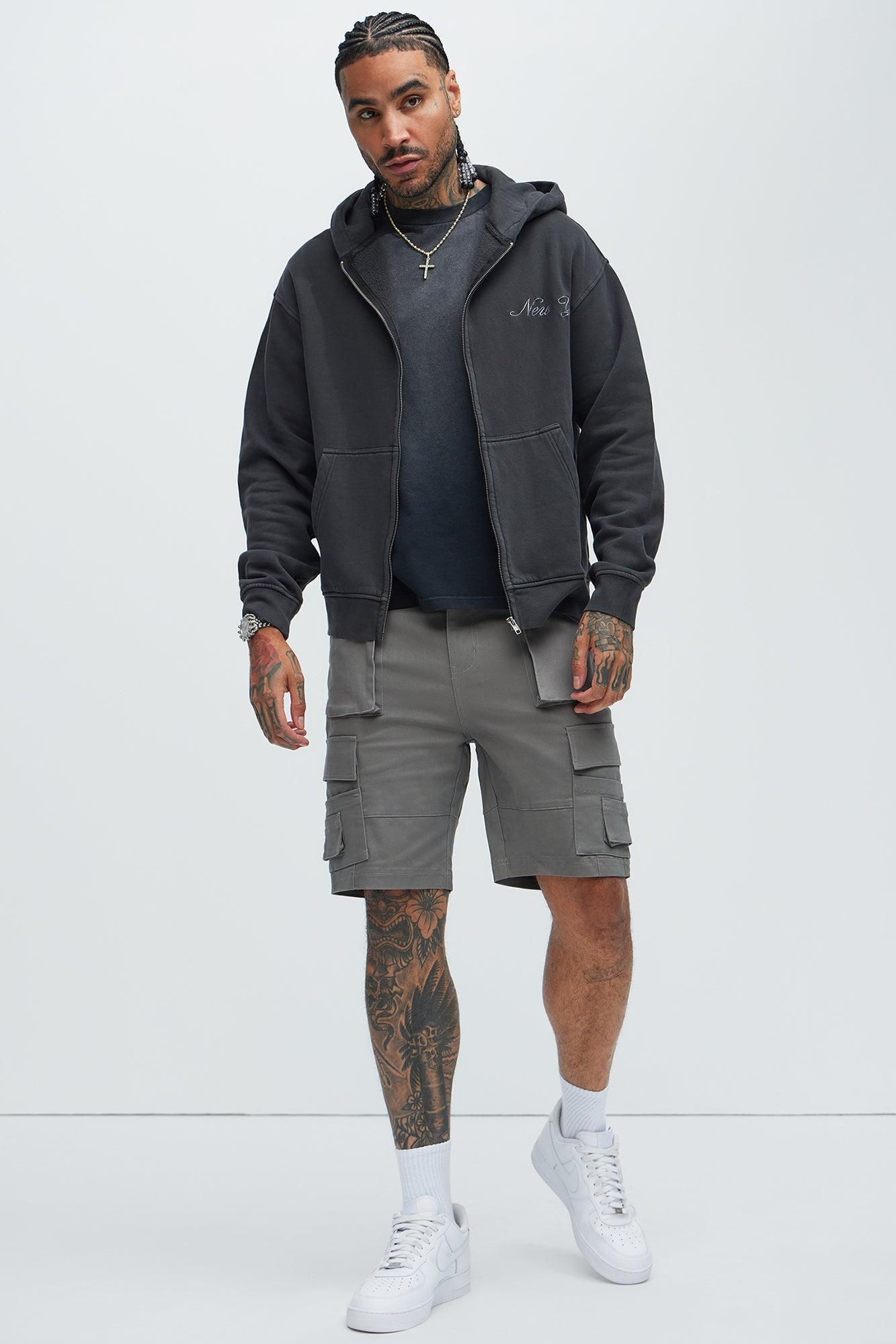 Don't Change Up Cargo Shorts - Grey Product Image