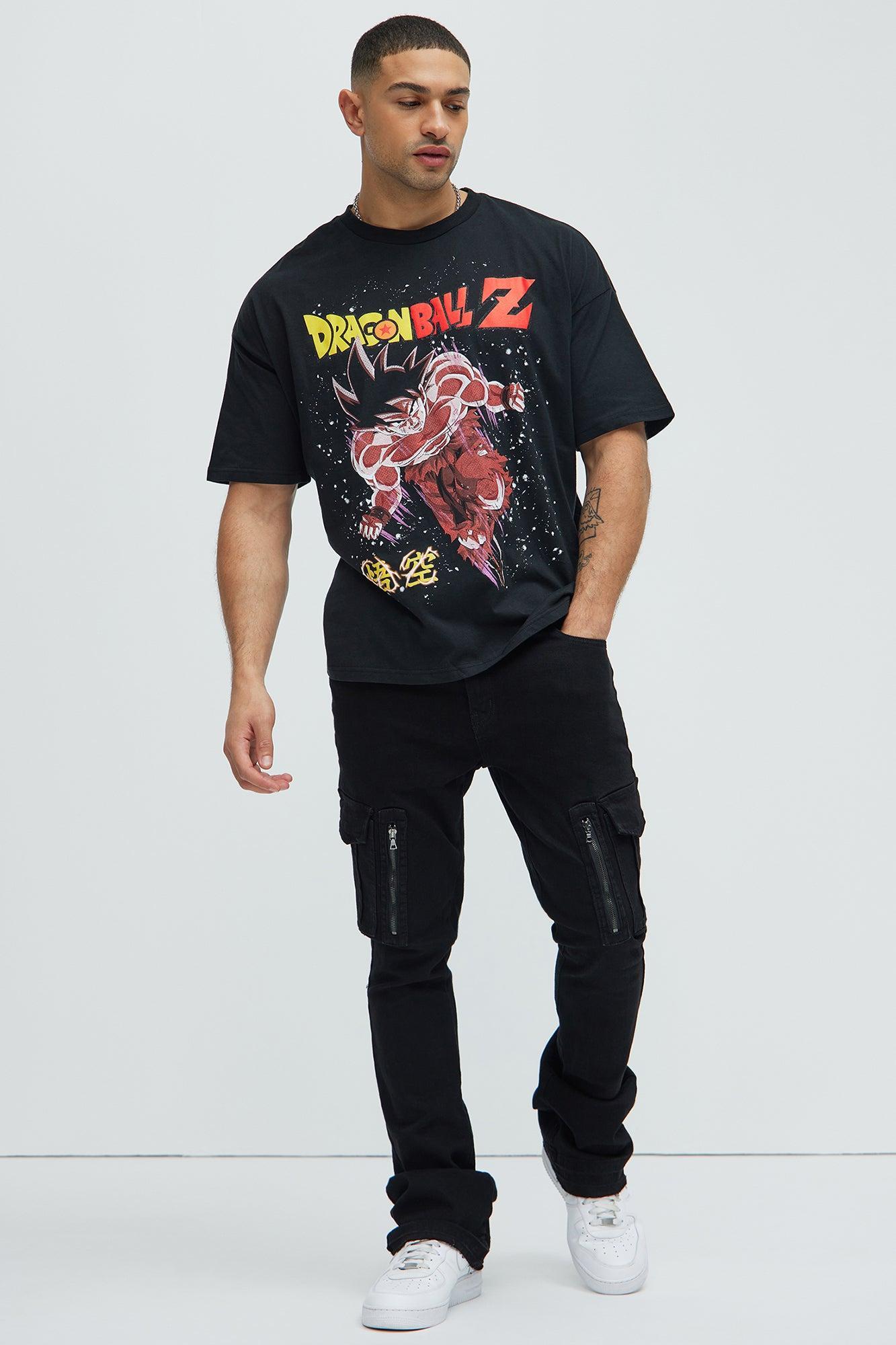 Dragon Ball Z Kaio-ken Goku Oversized Short Sleeve Tee - Black Product Image