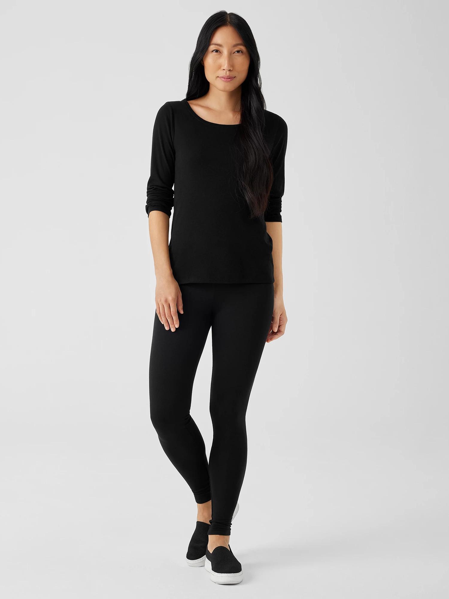 EILEEN FISHER Cozy Brushed Terry Hug Leggingsfemale product image