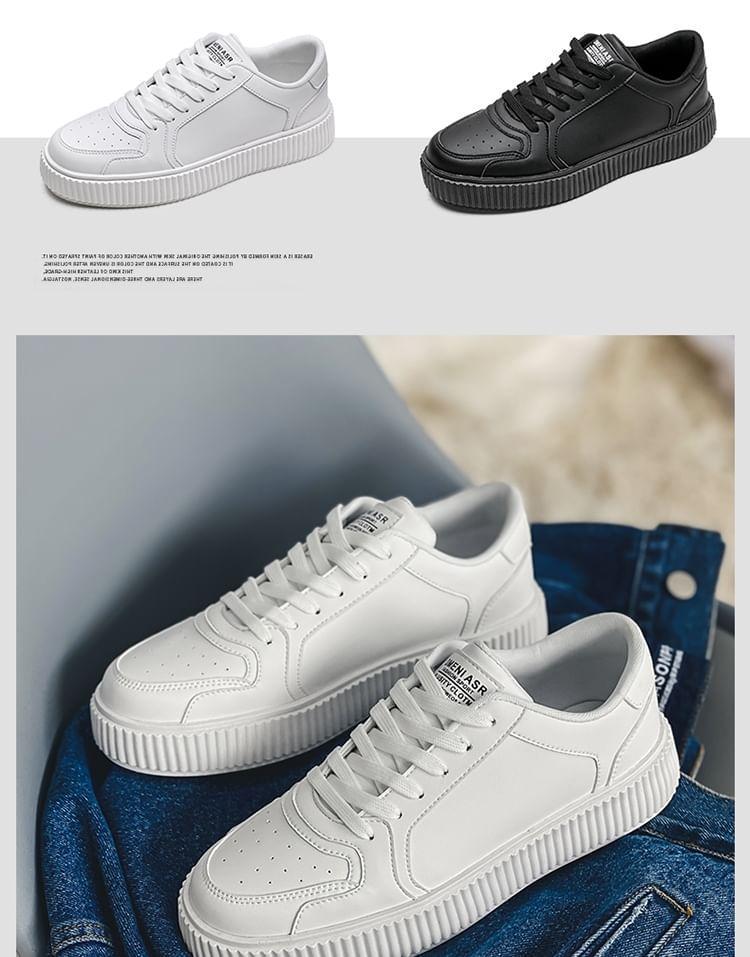 Lace-Up Platform Sneakers Product Image