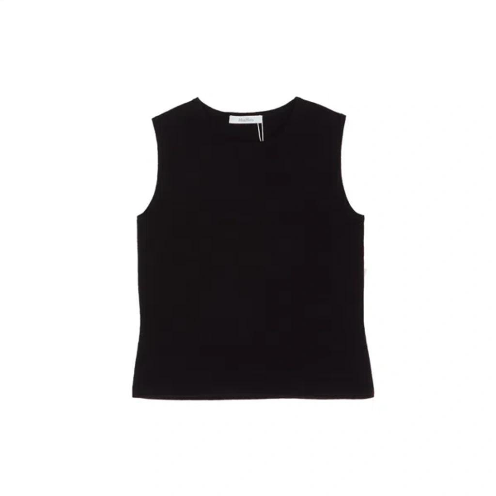 MAX MARA Crewneck Sleeveless Top In Blue product image