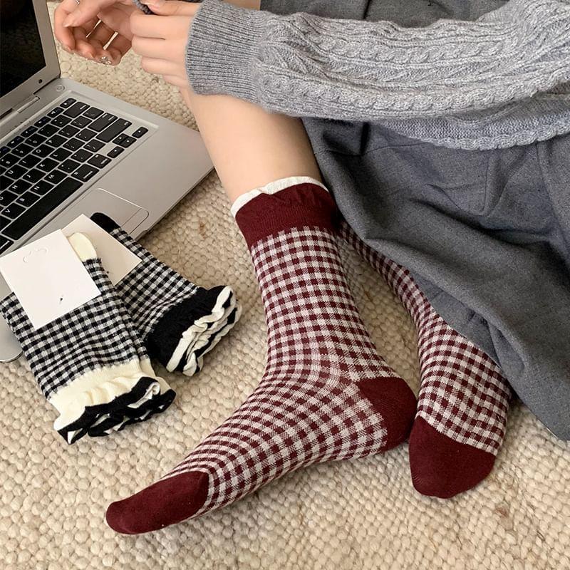 Patterned Crew Socks / Set Product Image