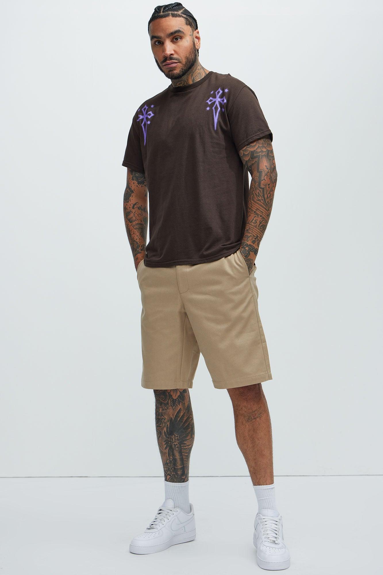 Tattoo Wings Short Sleeve Tee - Chocolate Product Image