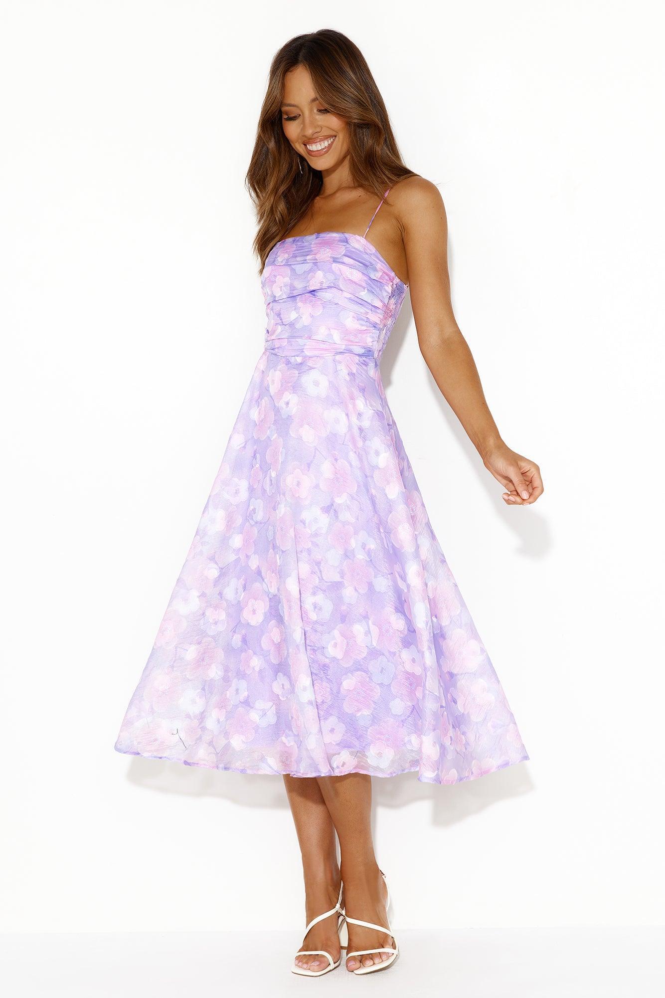 Land Of Wonder Midi Dress Purple Product Image