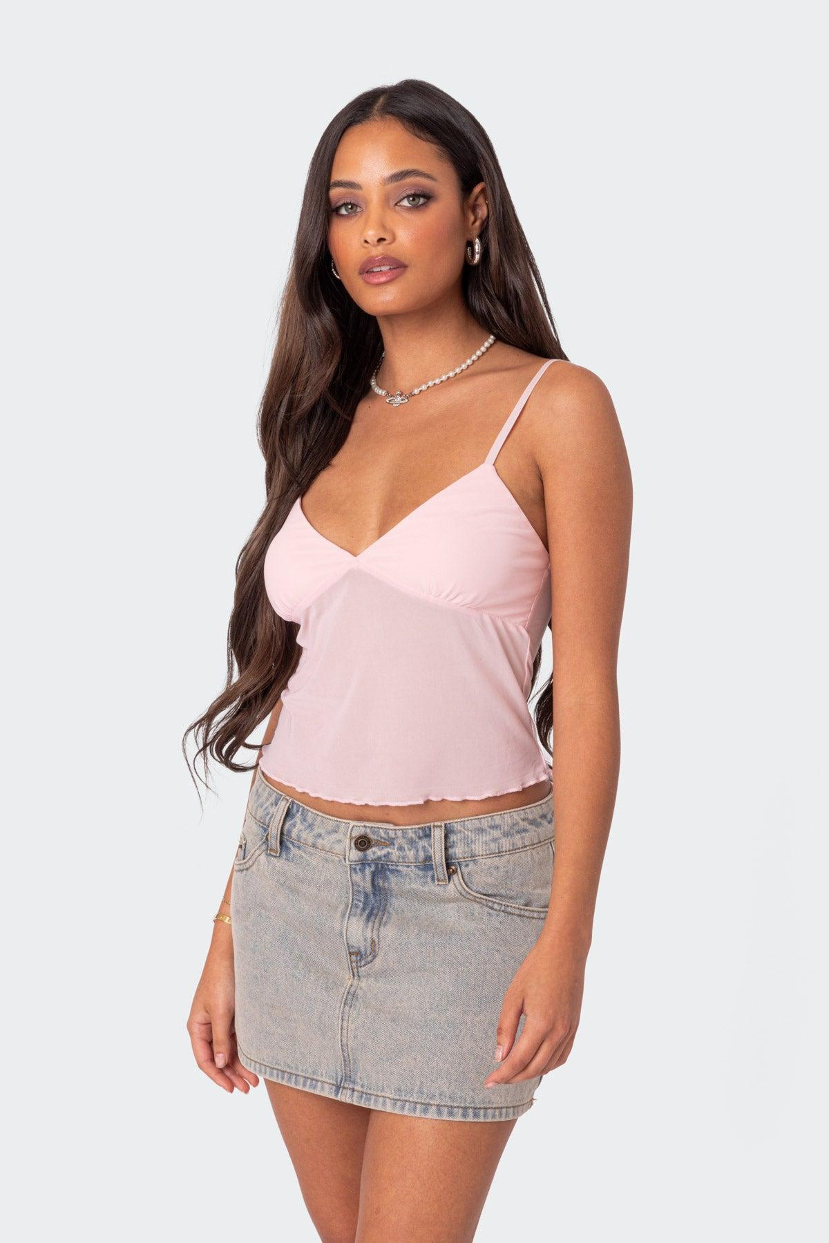 Serafina Sheer Mesh Tank Top Product Image