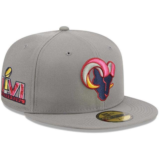 Mens New Era Gray Los Angeles Rams Color Pack 59FIFTY Fitted Hat Product Image