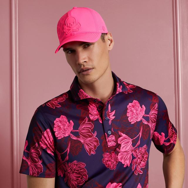 STAMPED FLORAL TECH JERSEY POLO Product Image