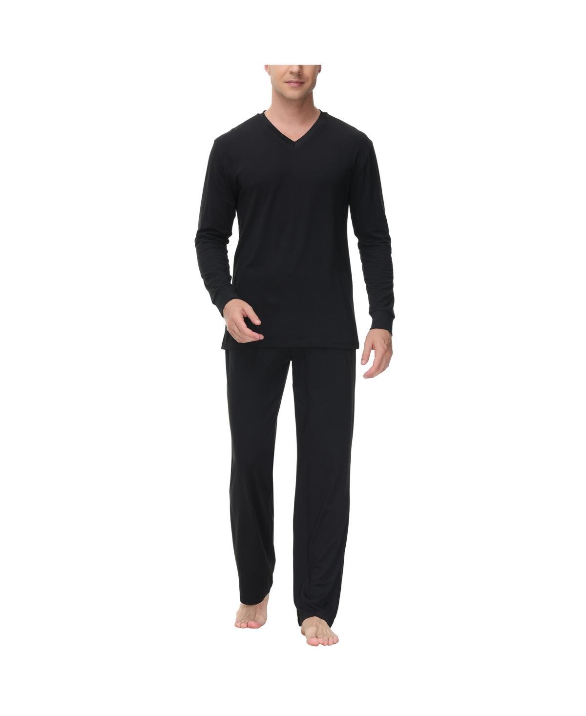 Ink+Ivy Mens Heat retaining Two Piece V-Neck & Lounge Pants Pajama Set Product Image