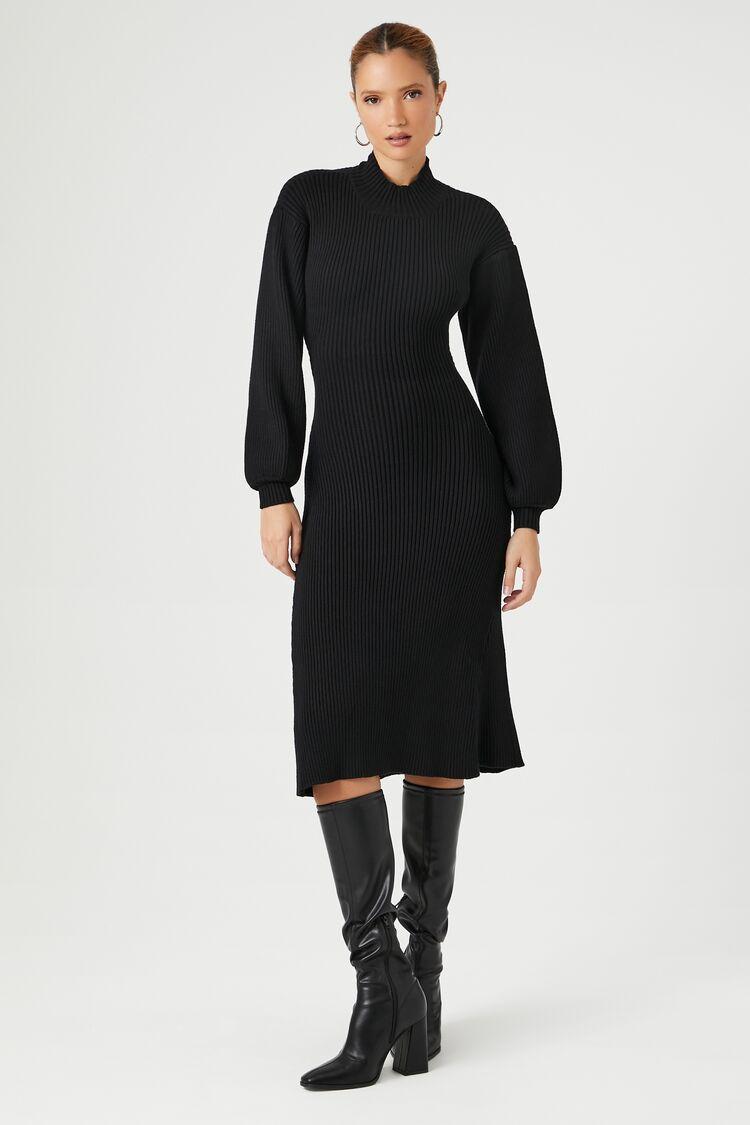 Mock Neck Sweater Midi Dress | Forever 21 Product Image