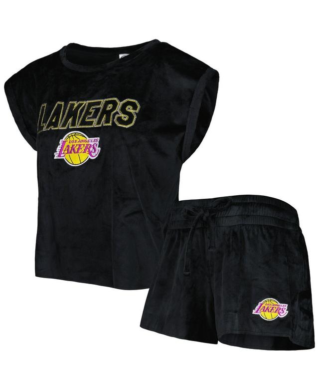 Womens Concepts Sport Los Angeles Lakers Intermission T-Shirt & Shorts Sleep Set Product Image