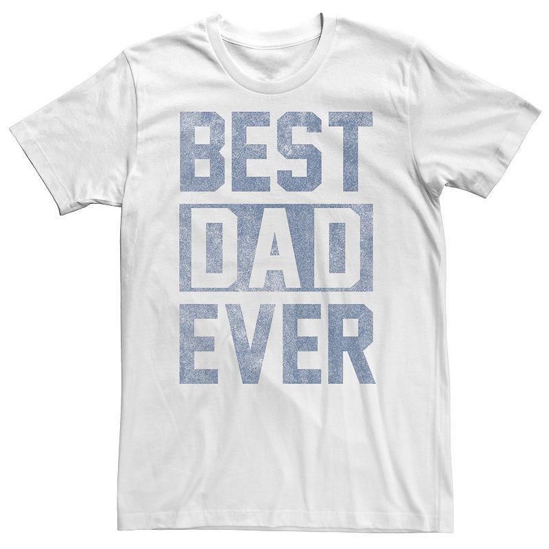 Big & Tall Fathers Day Best Dad Ever Block Letters Tee, Mens Product Image