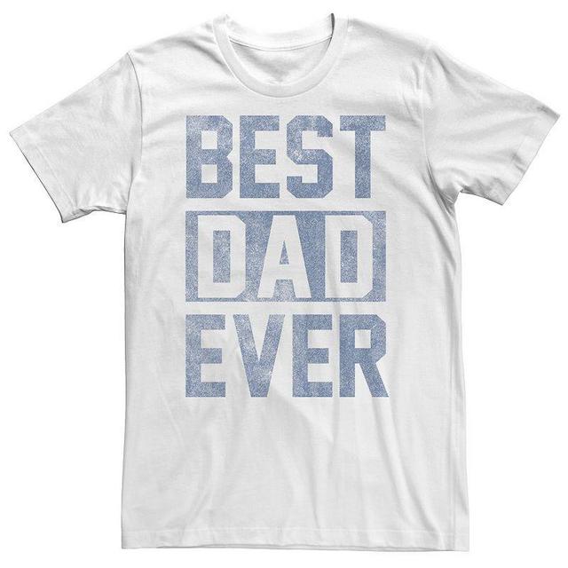 Big & Tall Fathers Day Best Dad Ever Block Letters Tee, Mens Product Image