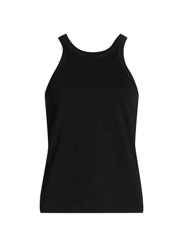 Frankie Rib Organic Cotton Tank Top In Black Product Image