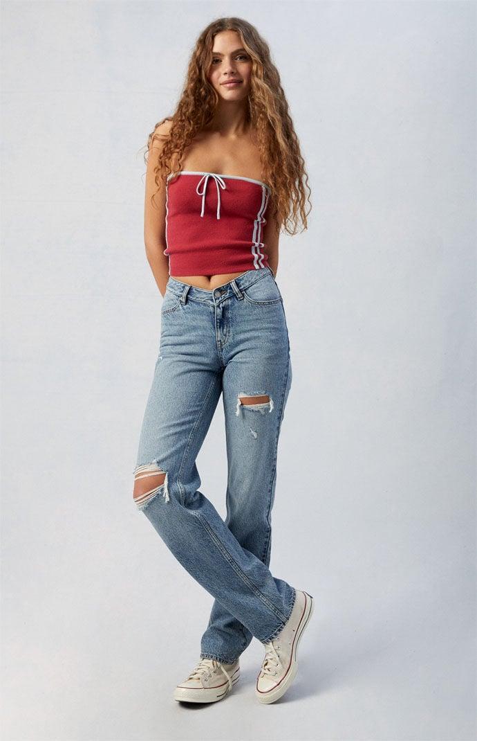 Women's Eco Ripped V Dip '90s Boyfriend Jeans - Product Image