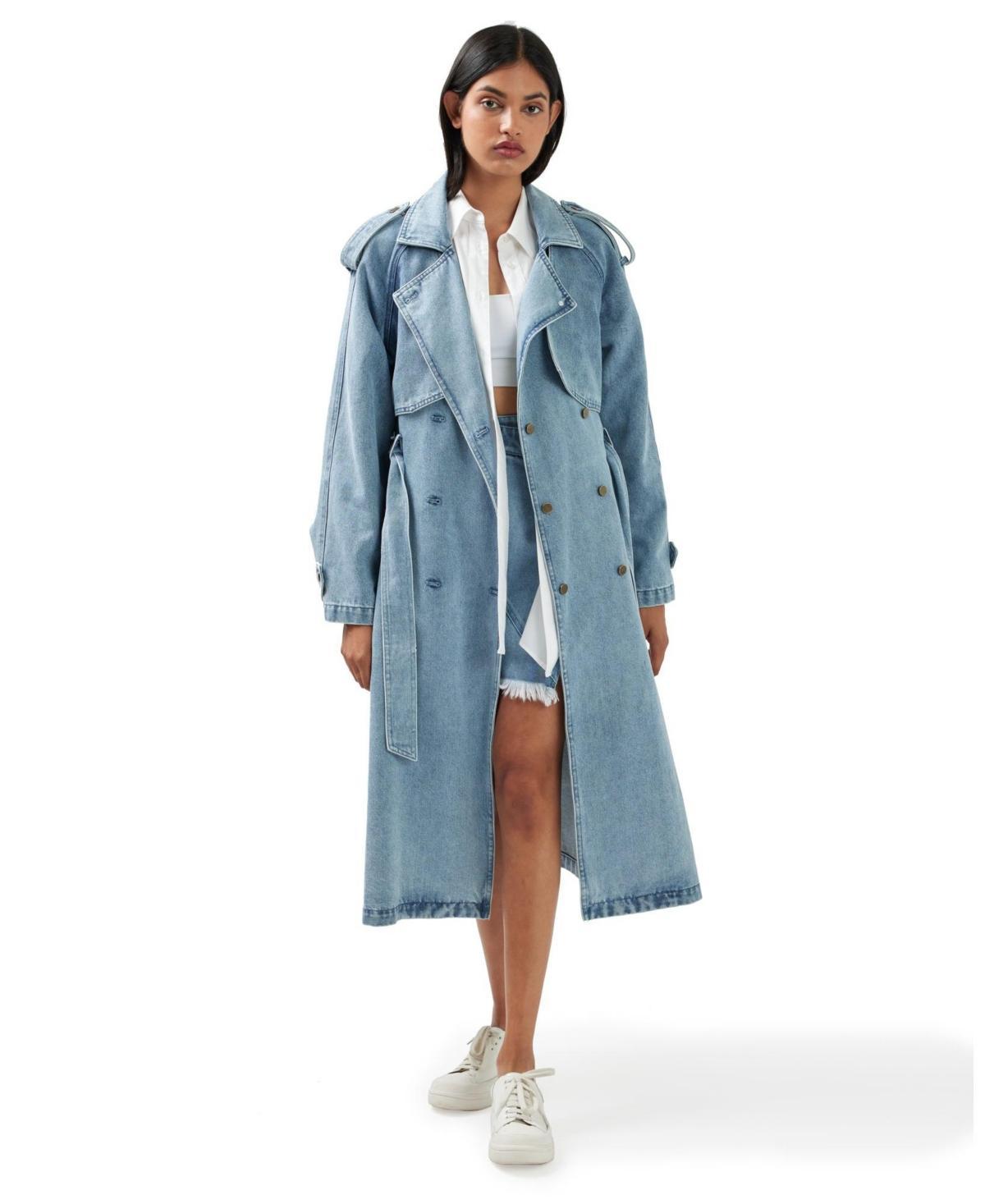 Belle & Bloom Womens Wild Skies Denim Trench Product Image