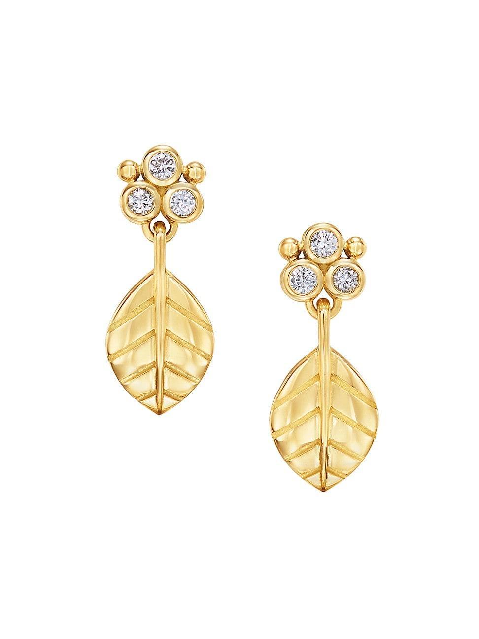 Womens Arcadia 18K Yellow Gold & 0.20 TCW Diamond Drop Earrings Product Image