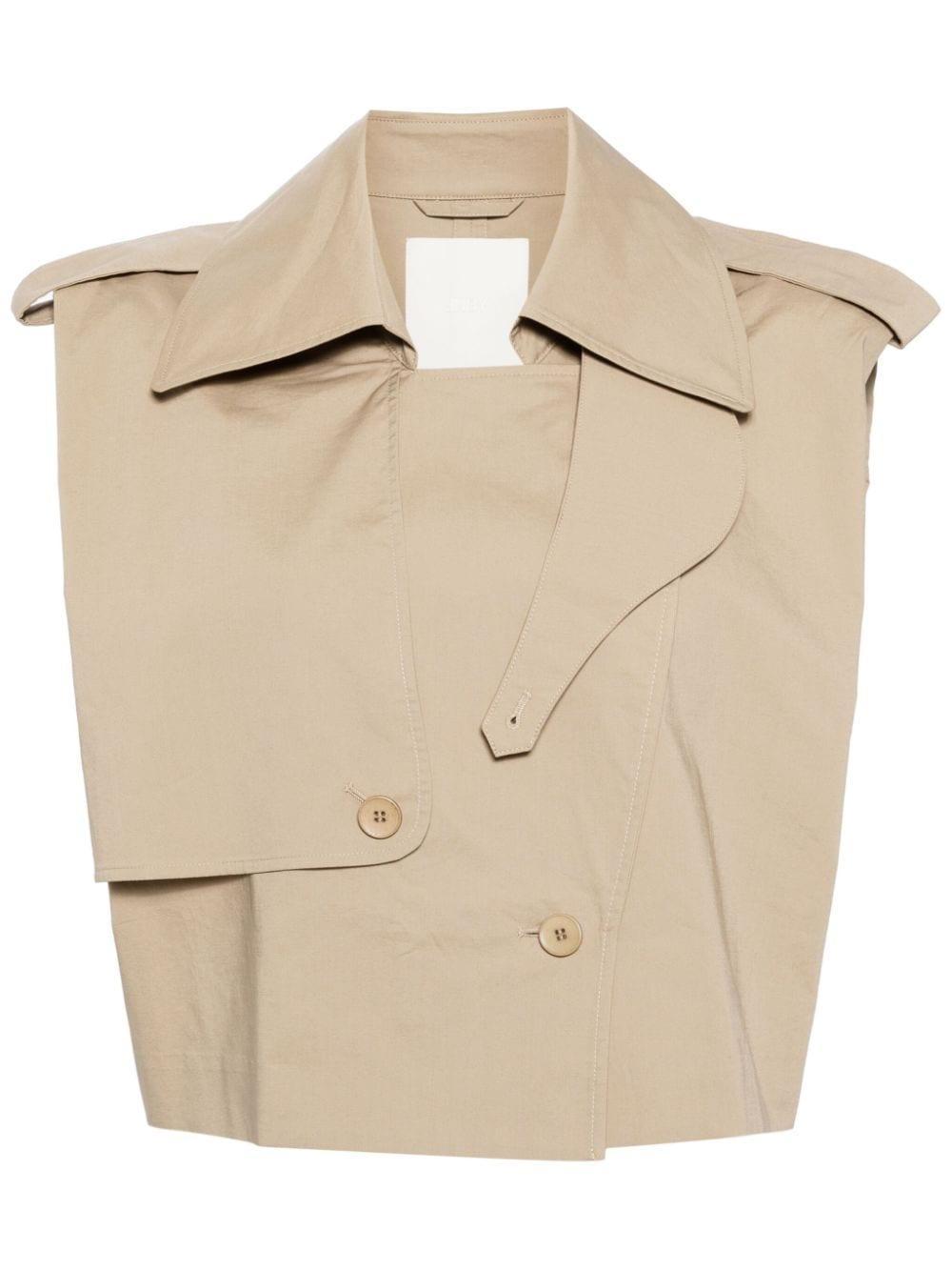 double-breasted trench vest Product Image