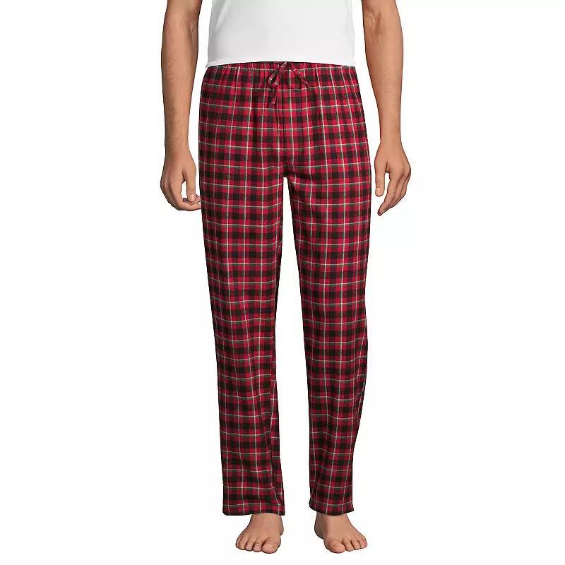 Big & Tall Lands End Flannel Pajama Pants, Mens Deep Blue Product Image