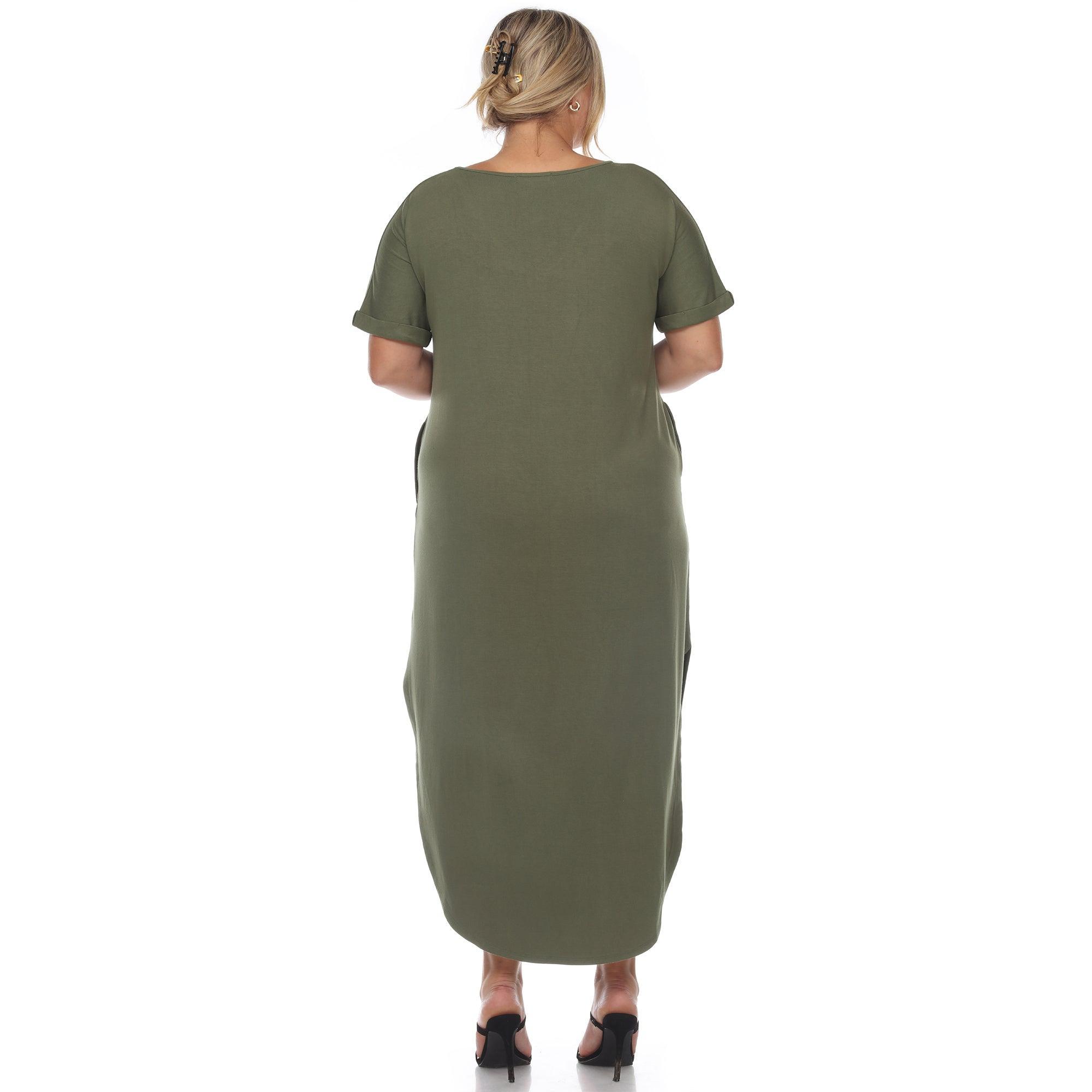 Short Sleeve V-neck Maxi Dress - Plus Product Image