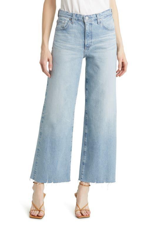 AG Saige Raw Hem High Waist Crop Wide Leg Jeans Product Image