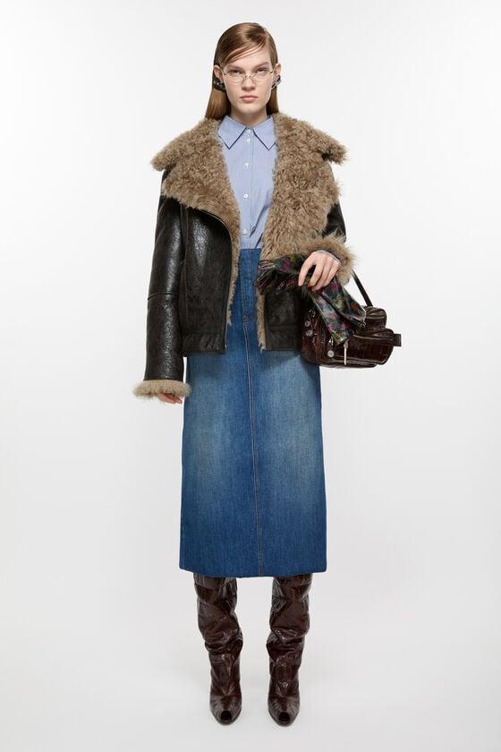 Leather shearling jacket Product Image