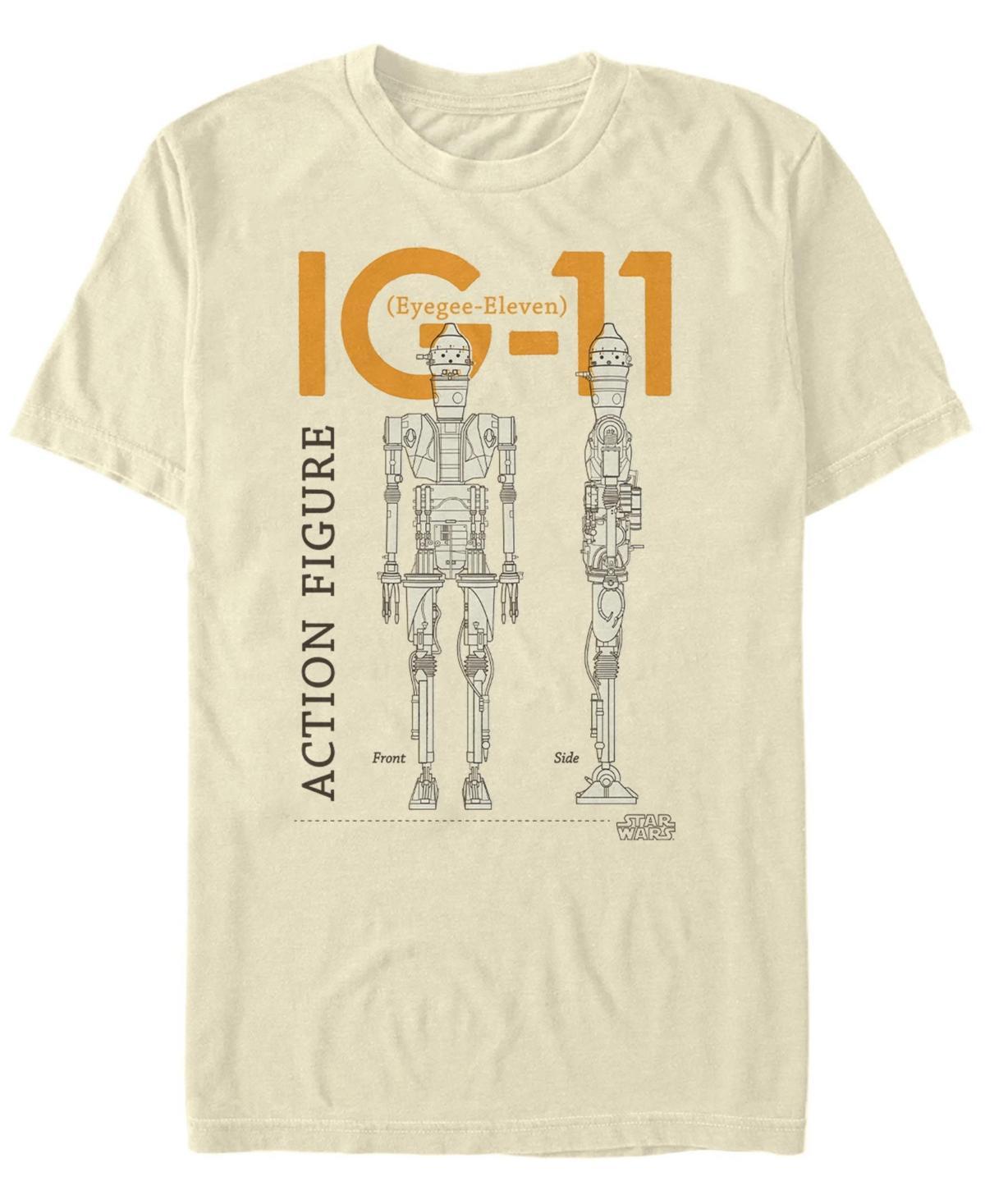 Mens Star Wars The Mandalorian IG-11 Action Figure Tee Natural Product Image