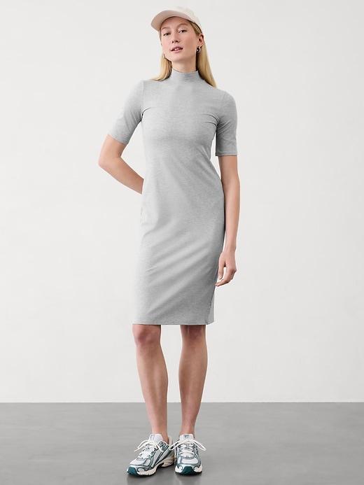 Signature Rib Mock Neck Dress Product Image