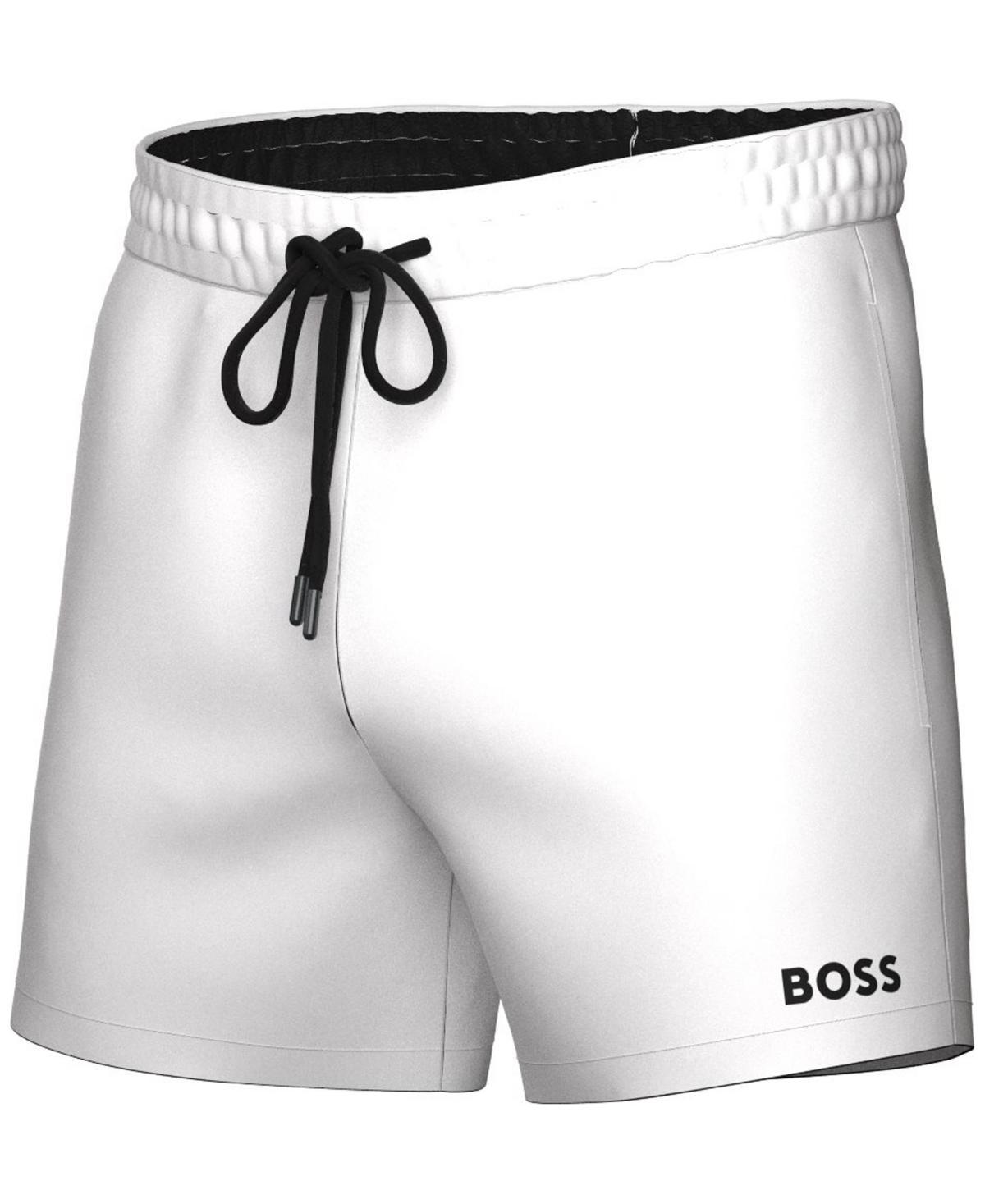 HUGO BOSS Boss By  Men's Lee Drawstring 5.3" Swim Trunks, Created For Macy's In Medium Purple Product Image