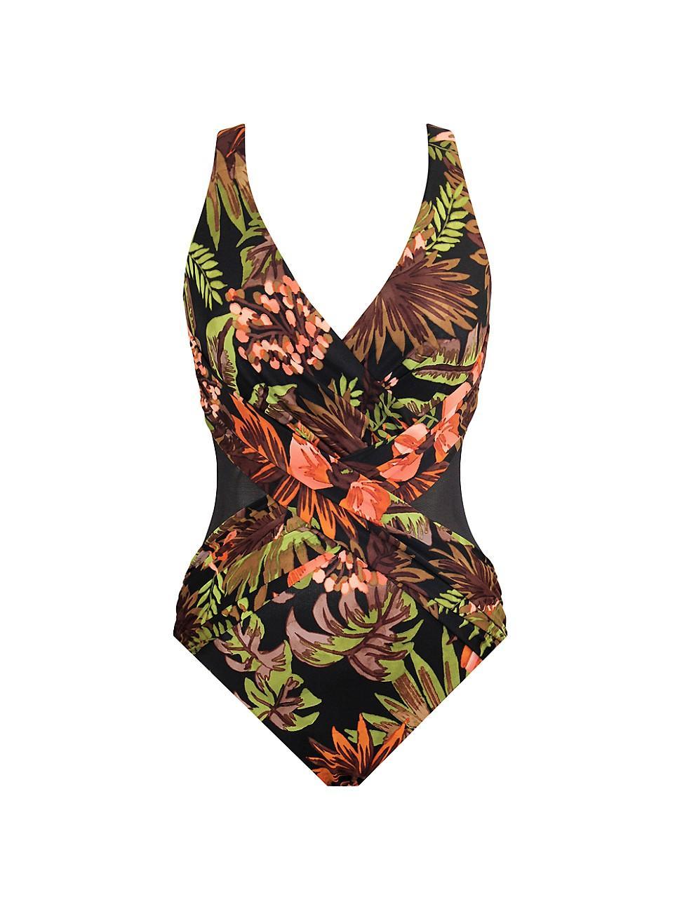 Womens Botanico Crossover One-Piece Swimsuit Product Image